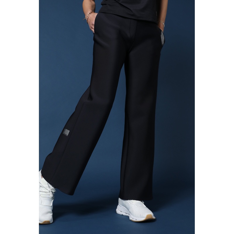 6STRIPE CANIS PLUSH EASY TROUSER IN AIRE NERO/SIL XS
