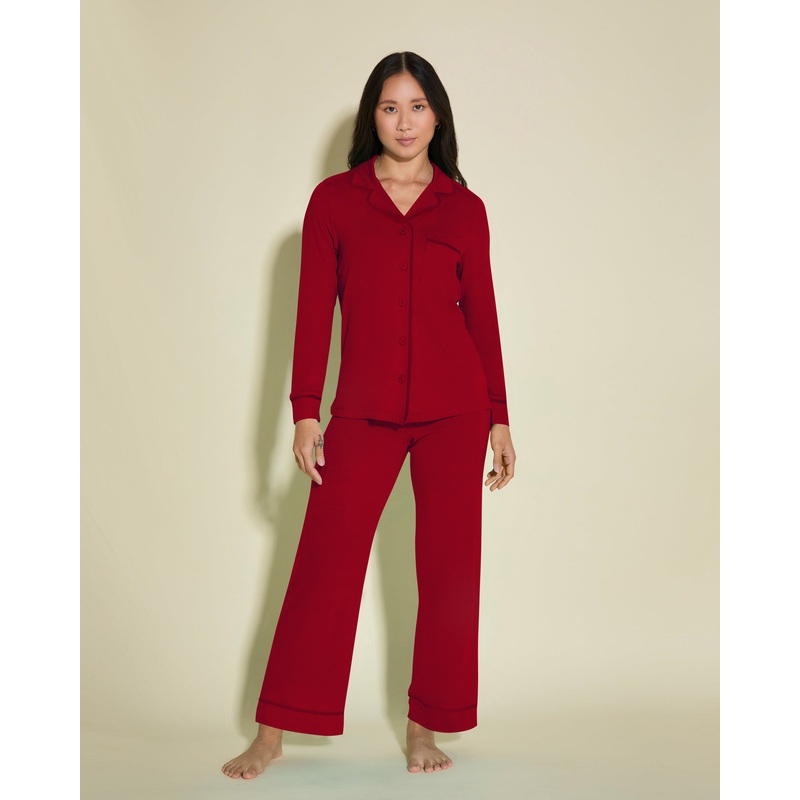 Pigiama Petite Con Top A Maniche Lunghe E Pantaloni Sindoor Red/ Sindoor Red PS