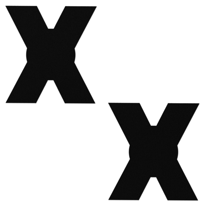 X: Black X’s Nipple Pasties by Pastease o/s