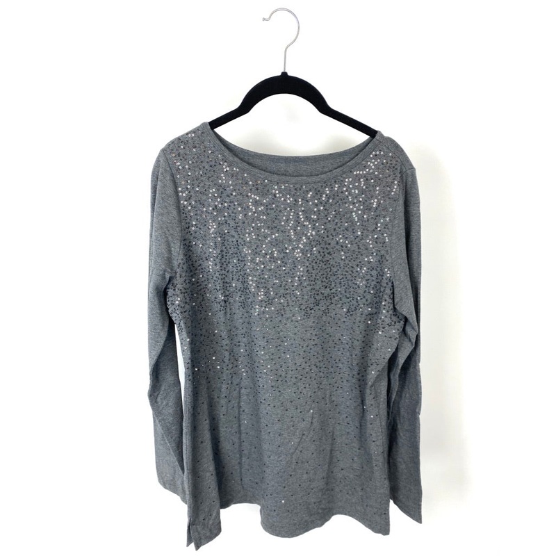 Dark Grey Sequin Top- Small/Medium