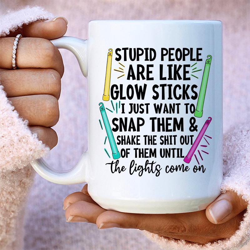 Glowsticks Ceramic Mug 15 oz White One Size