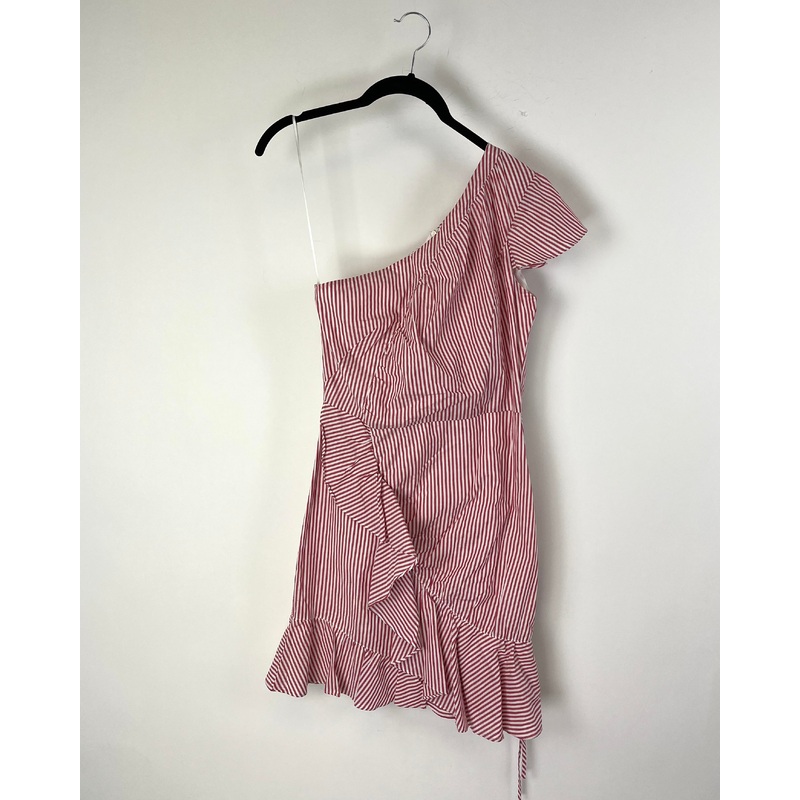 Striped Ruffle Dress – Small