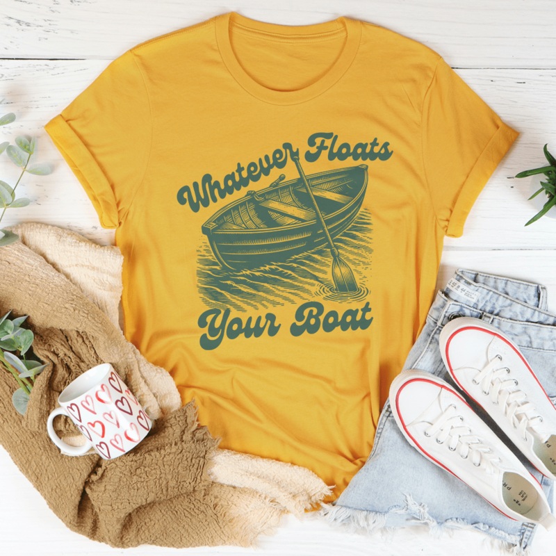 Whatever Floats Your Boat Tee Mustard S