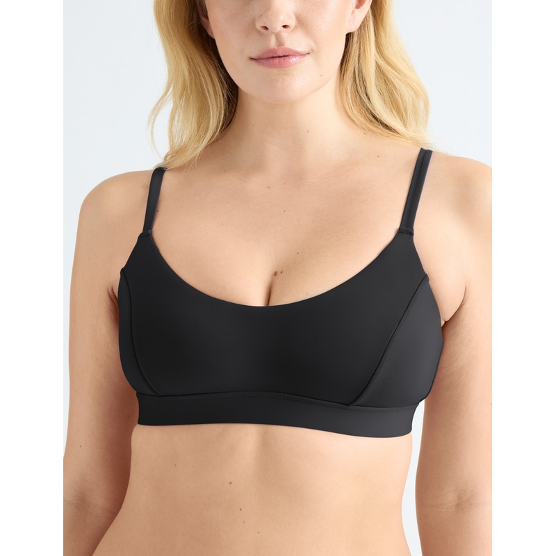 Scoop Bikini Top Black/White XS