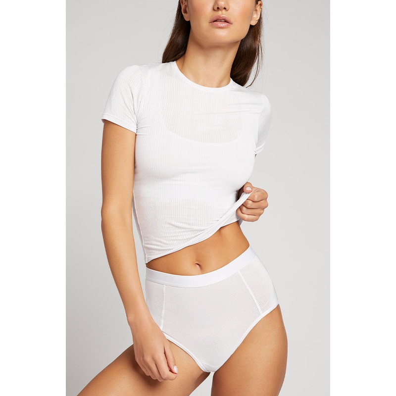 Whipped Baby Tee in White XS White Single