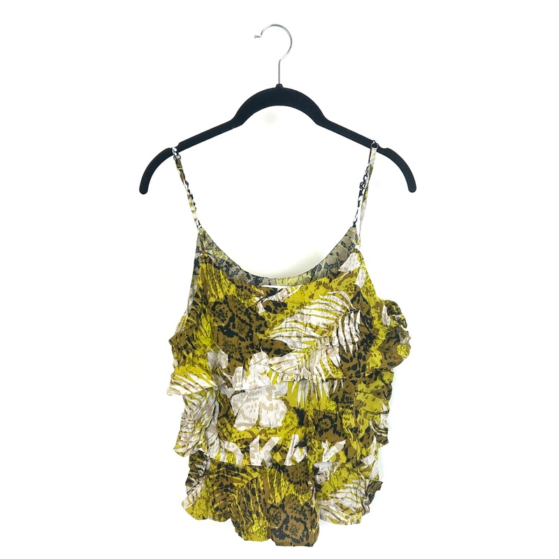 Yellow Tropical Print Tank Top – Size 2/4