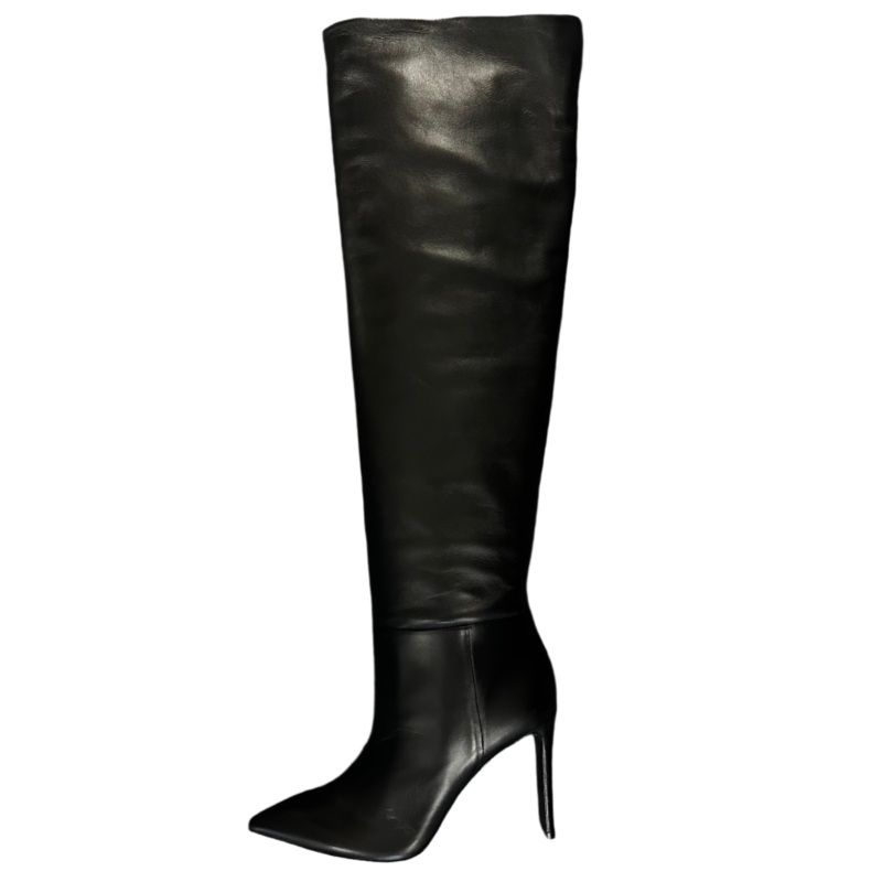 Black Leather Pointed Toe Boots – Size 6, 7, 8, 9, 9.5 and 10 6
