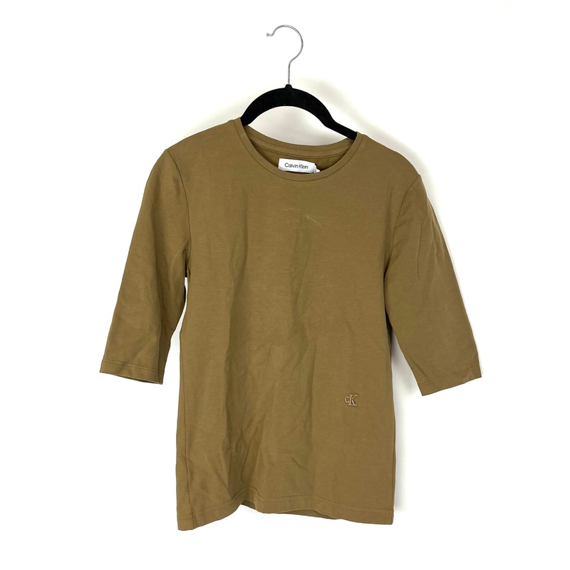 Brown Quarter Sleeve Top – Small