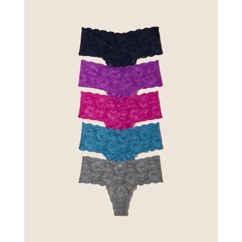 Comfie Tanga 5Er-Pack Navy Malawi Cyclamen Cape Fuchsia Platinum S/M