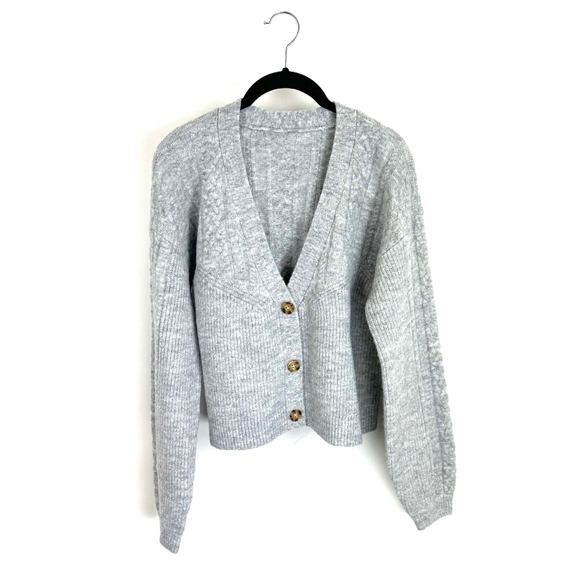 Gray Button Up Cardigan – Size 4/6