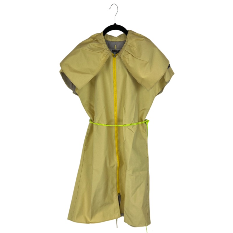 Pale Yellow Ruffle Neck Short Sleeve Raincoat – Size 6/8 and 10/12 Small (Size 6/8)