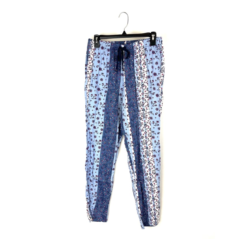 Blue And White Floral Pajama Pants – Small