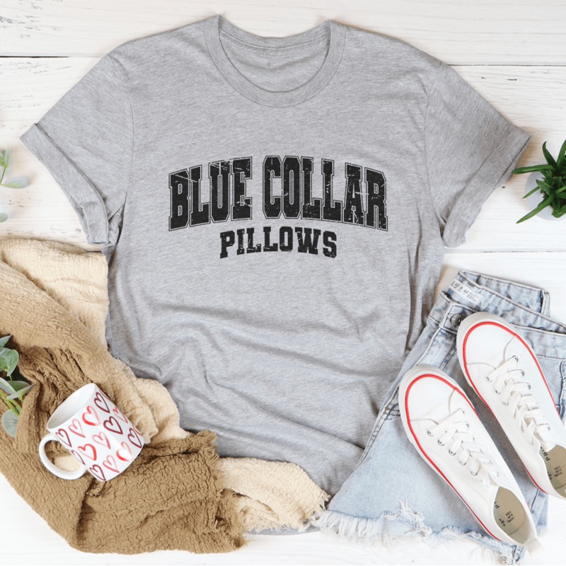 Blue Collar Pillows Tee Black Heather S