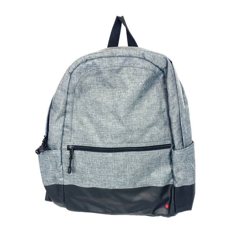 Unisex Grey and Black Backpack