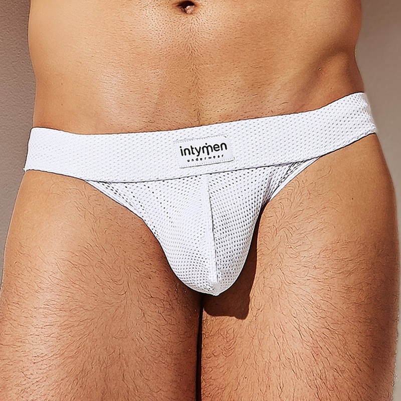 Intymen INE028 V-Shaped Sheer Pouch Jockstrap Small Black