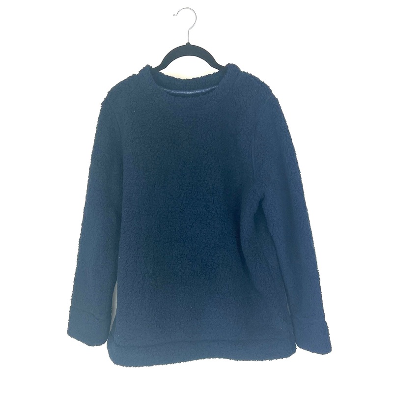 Navy Blue Sherpa Top – Size 6/8