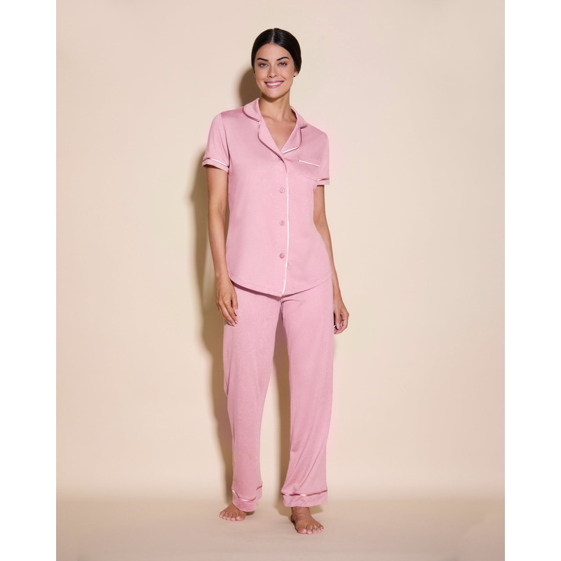 Short Sleeve Top & Pant Pajama Set Jaipur Pink/Jaipur Pink XS