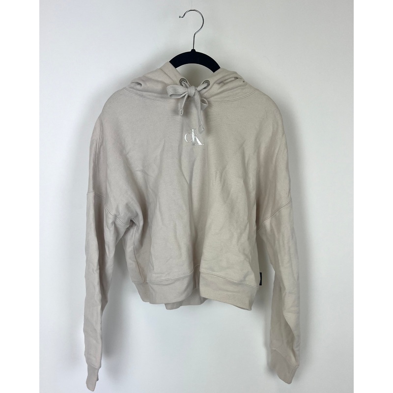 Beige Cropped Sweatshirt – Small