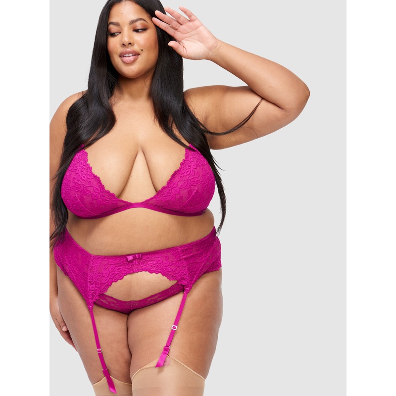 Jessica Lace Garter Belt Festival Fuchsia S/M