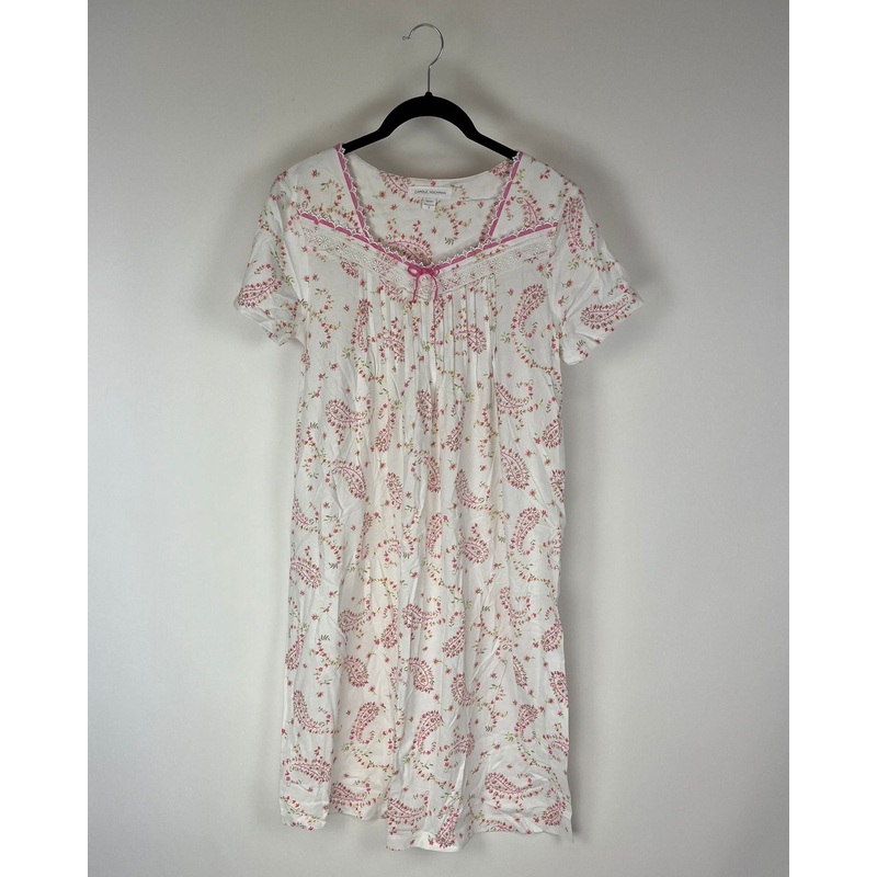 Pink Flower Paisley Nightgown – Small