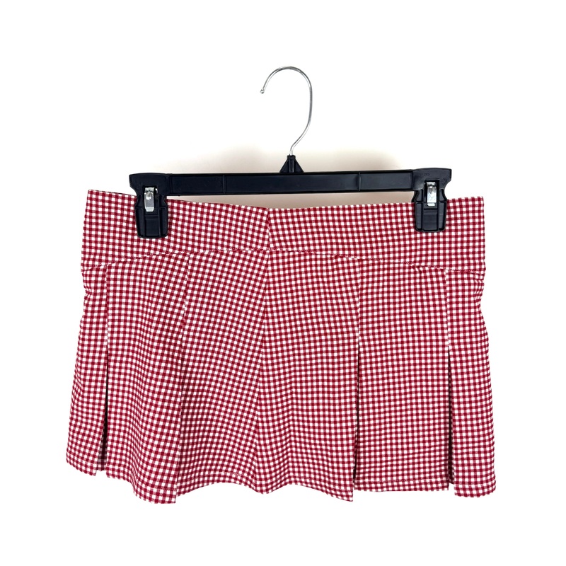 Red Ultra Mini Gingham Skirt – Size Small – Large Small (4/6)