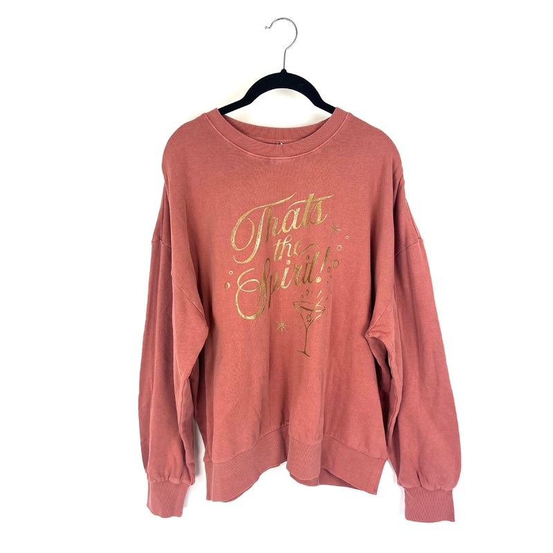 “That’s The Spirit” Blush Print Crewneck Sweatshirt – Size 4/6