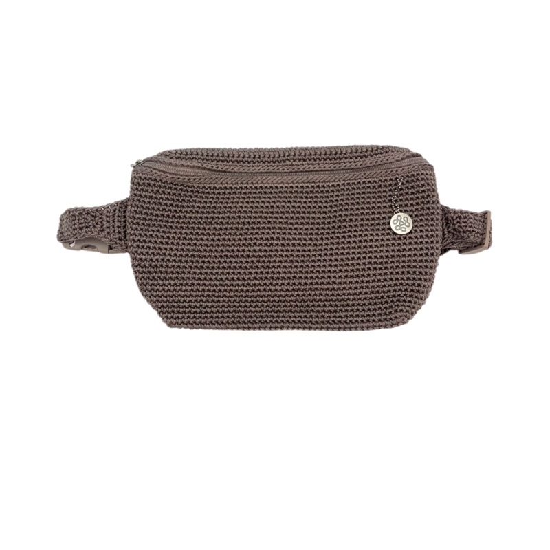 Brown Crochet Belt Bag
