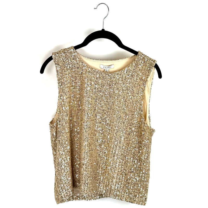 Gold Sequin Tank Top- Small