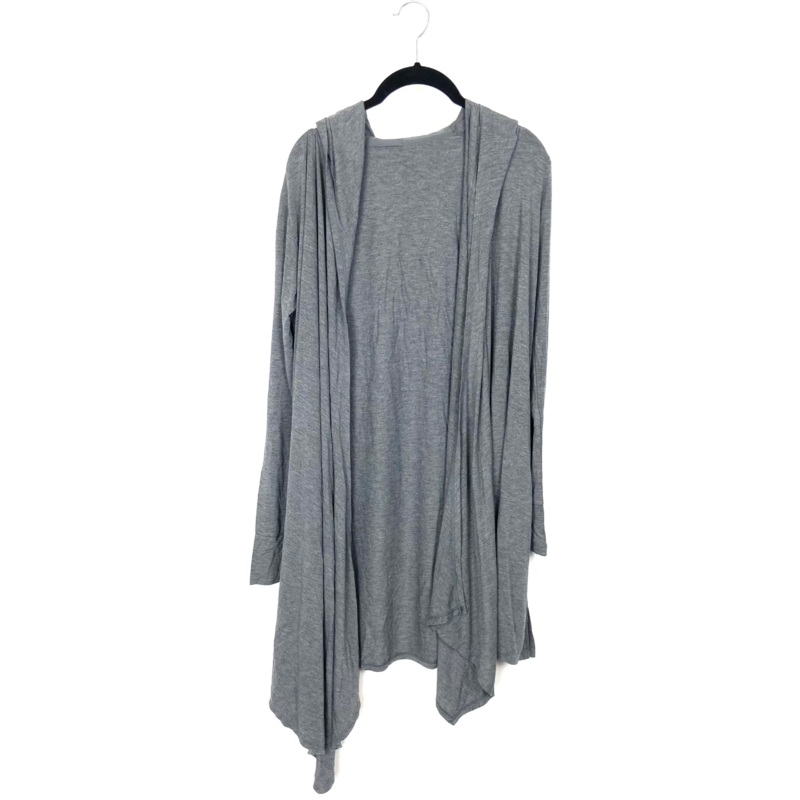 Gray Hooded Cardigan – Medium