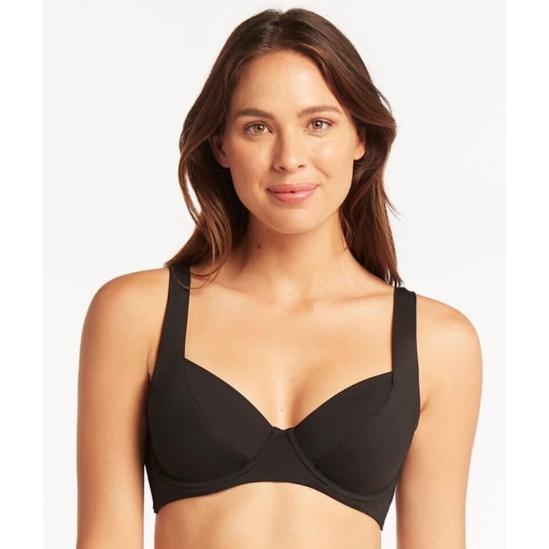 Sea Level Eco Essentials C-D Cup Underwire Bikini Top – Black 4