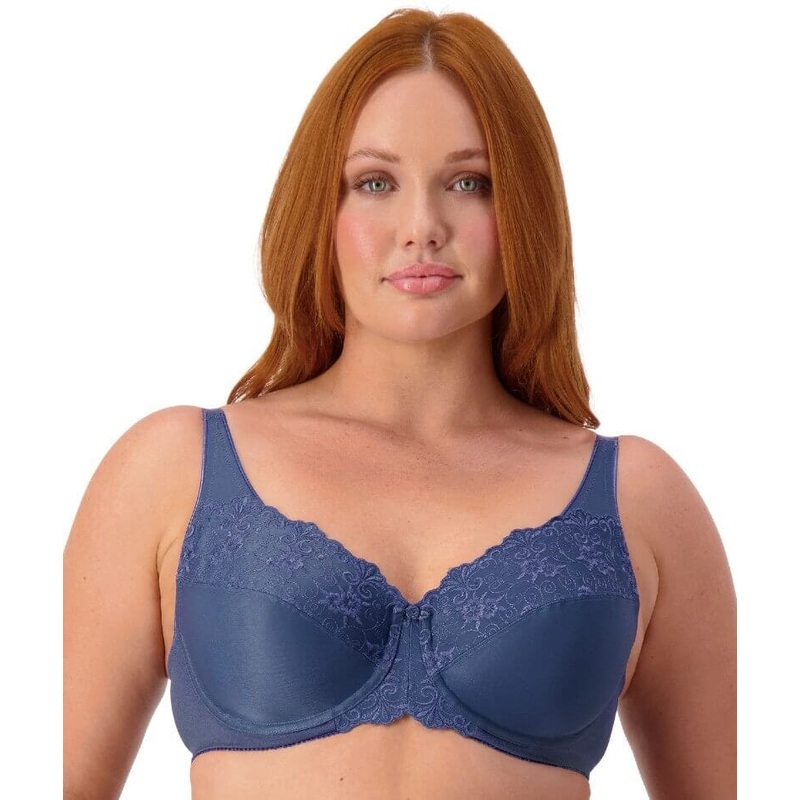 Triumph Embroidered Minimizer Bra – Indigo Blue 34D