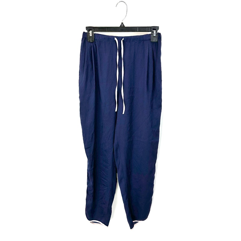 Navy Blue Sleepwear Pants With Pink Trim – Small