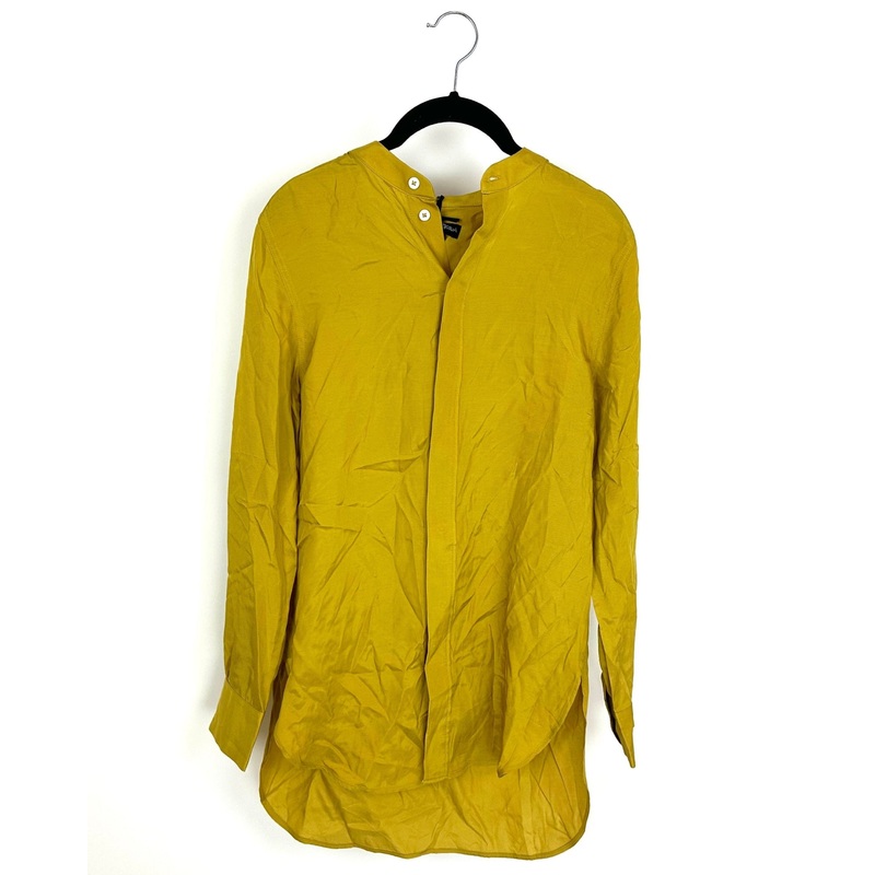 Mustard Yellow Button Up Blouse – Size 2