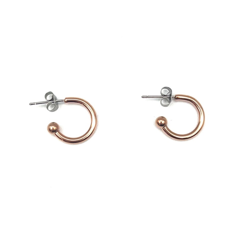 Rose Gold Huggie Hoop Earrings