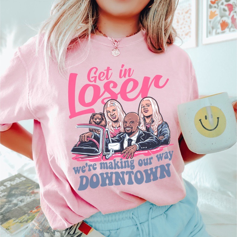 We’re Making Our Way Downtown Tee Pink S