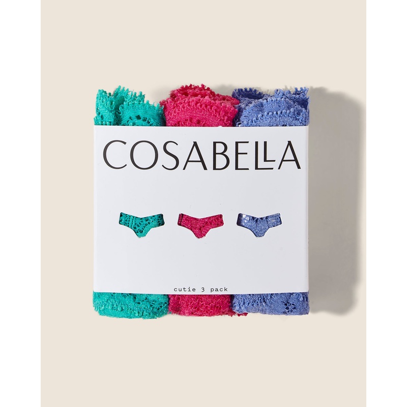 3Er-Pack Lr Tanga Portofino Blue Flori Pink Addy Green Einheitsgre