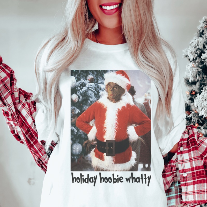 Holiday Hoobie Whatty Tee White S