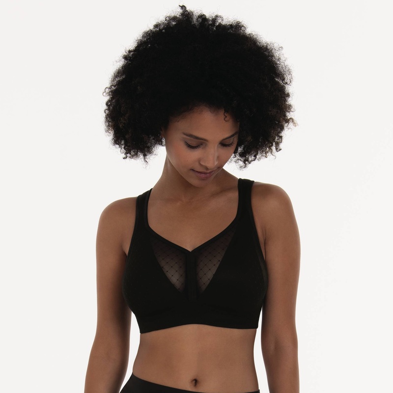 Eve Soft Bra Deltapad Sports Bra – 5211 BLACK 32E