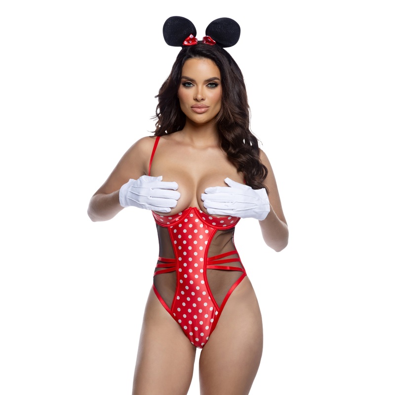 Fantasyland Mouse Teddy Red/White X-Small