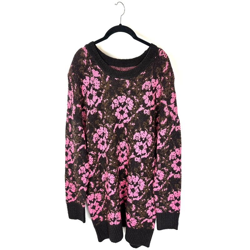 Pink & Brown Knit Sweater – Size 4/6