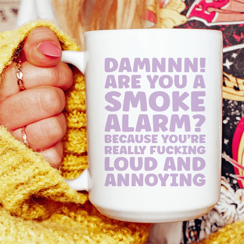 Smoke Alarm Ceramic Mug 15 oz White One Size