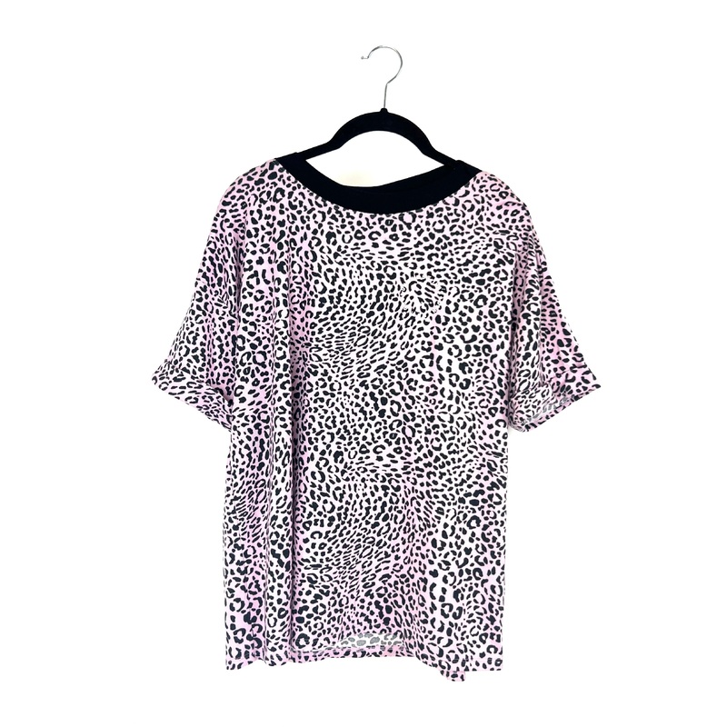 Soft Pink Leopard Sleep T-Shirt – Small