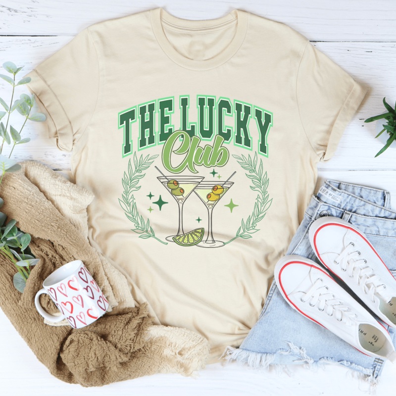 The Lucky Club Tee Black Heather S