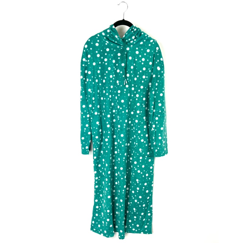 Turquoise And White Polkadot Nightgown – Small/Medium