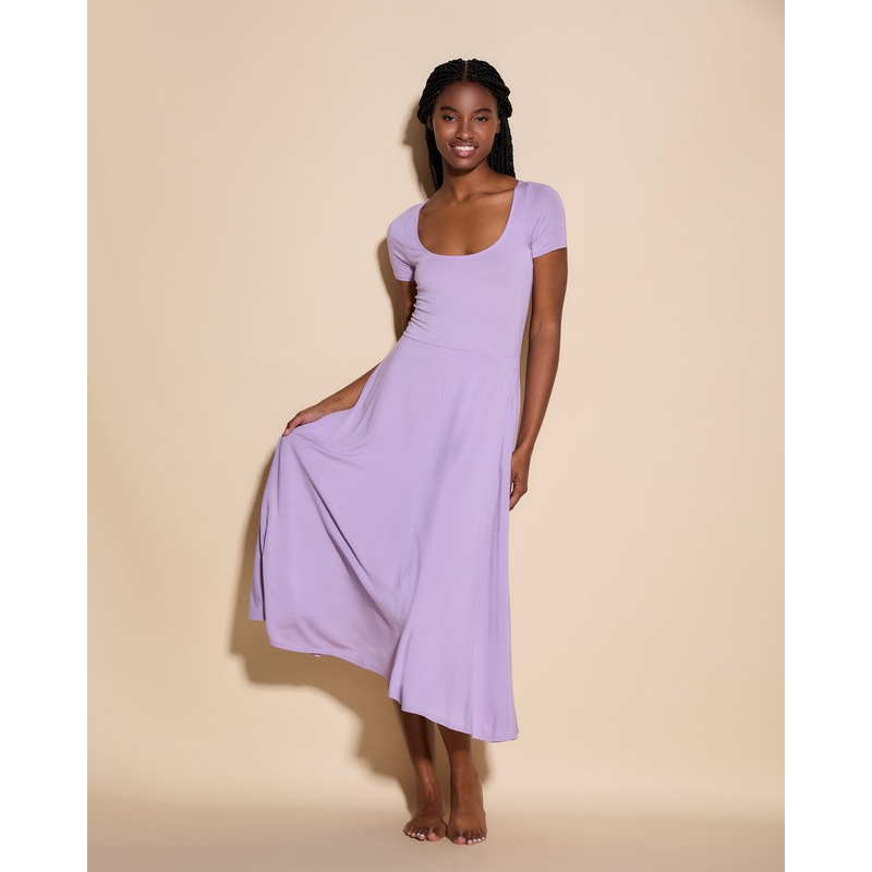 Ausgestelltes Kleid Icy Violet XS