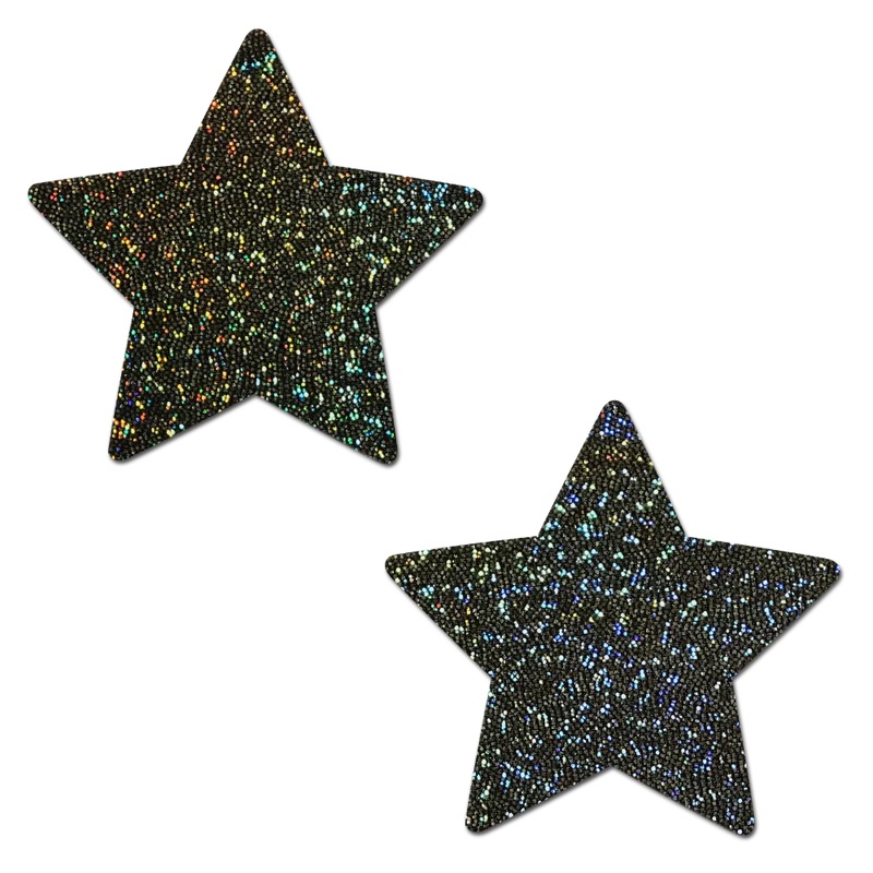 Glitter Star Nipple Pasties by Pastease Black Star