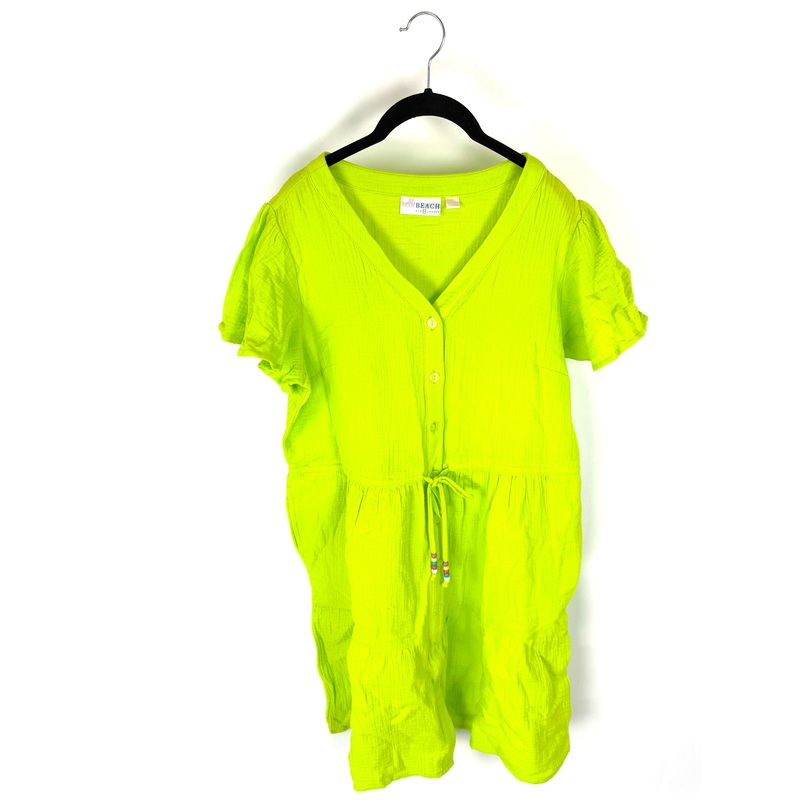 Neon Green Short Sleeve Dress – Size 6/8