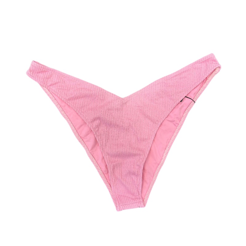Pink Metallic High Cut And Cheeky Bikini Bottom – Extra Large and Extra Extra Large Extra Large (Size 10/12)