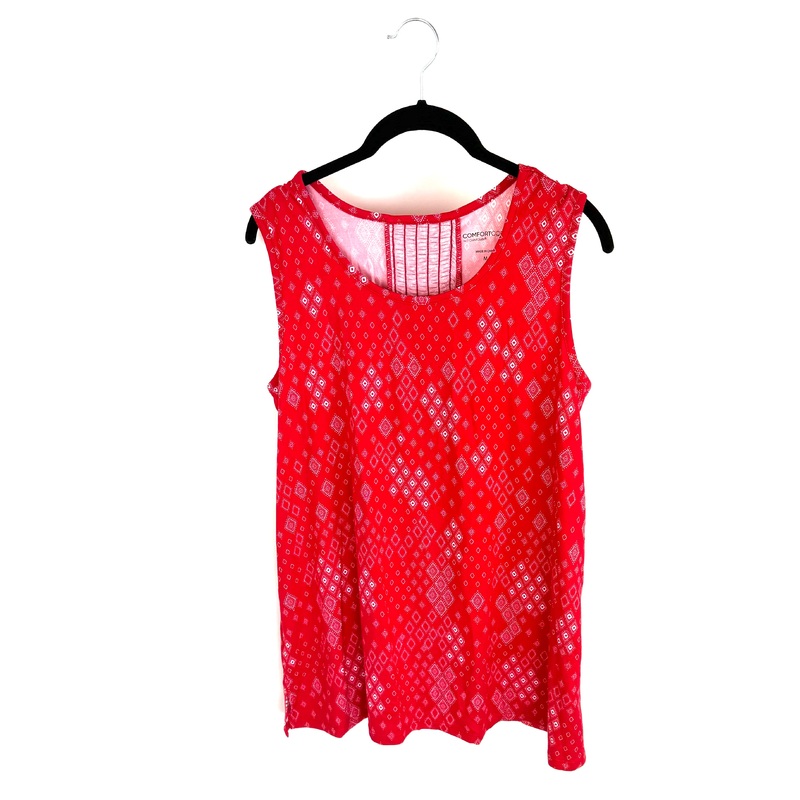 Red Diamond Print Tank Top – Size 6-8