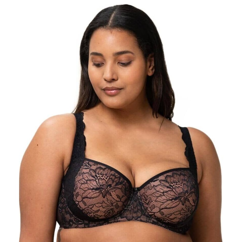 Triumph Amourette Charm Half-Cup Underwired Padded Bra – Black 32B